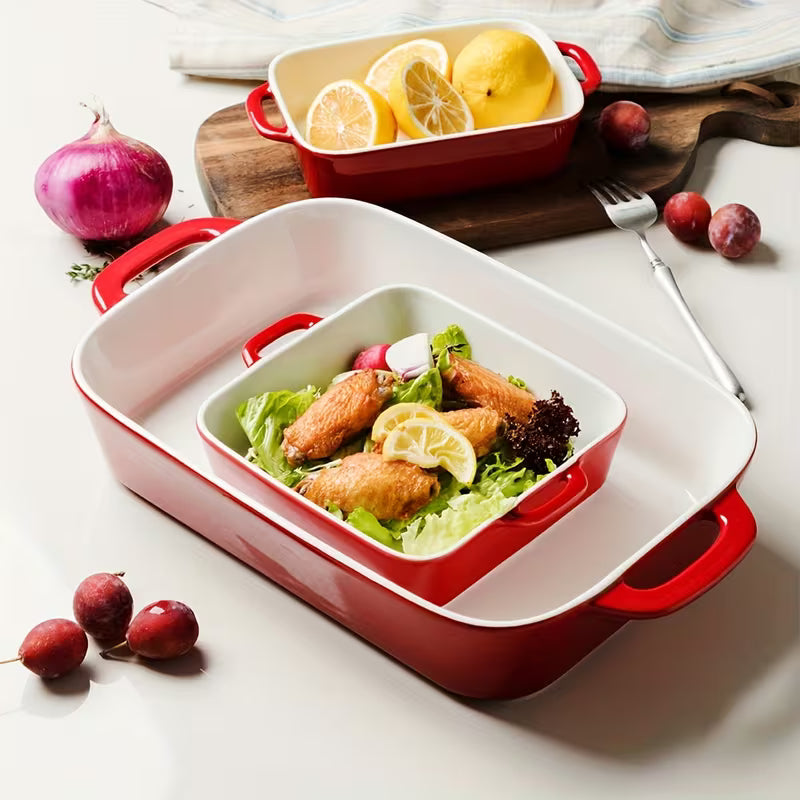 Rectangular Porcelain Bakeware Dish – 12.8 × 8.9 Inch