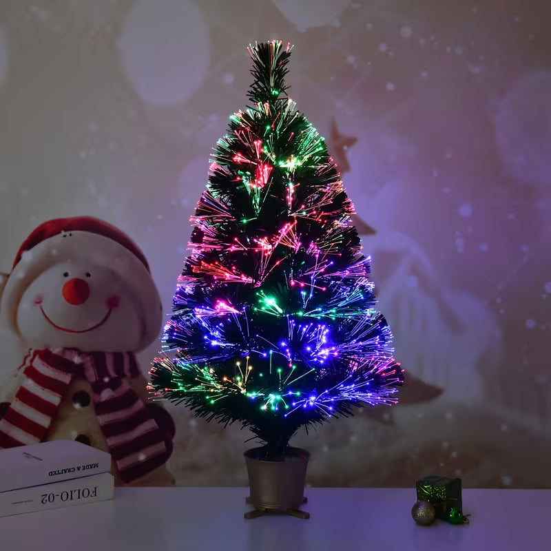 32-Inch Pre-Lit Fiber Optic Christmas Tabletop Tree
