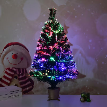 32-Inch Pre-Lit Fiber Optic Christmas Tabletop Tree