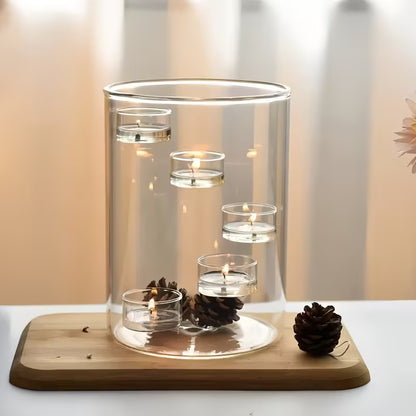 Extra Large Glass Hurricane Candle Holder