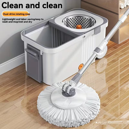 360° Spin Mop and Bucket Set with 4 Microfiber Mop Heads