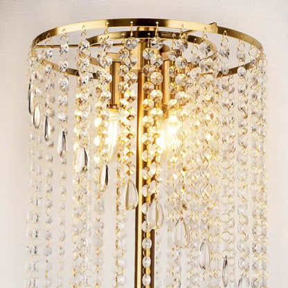 Elegant Golden Rain Floor Lamp – Tall Standing Light for Living Room & Bedroom
