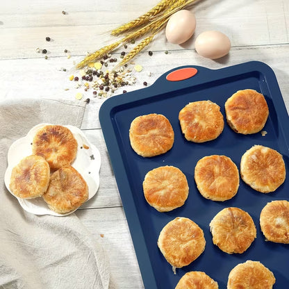 4-Piece Silicone Bakeware Set with Metal-Reinforced Frames