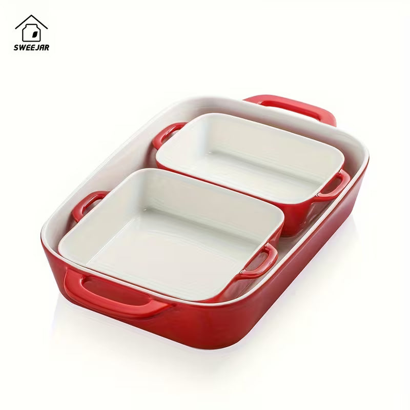 Rectangular Porcelain Bakeware Dish – 12.8 × 8.9 Inch