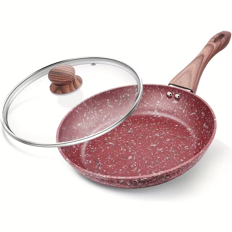 12-Inch Nonstick Fry Pan with Lid – Induction Compatible Aluminum Skillet