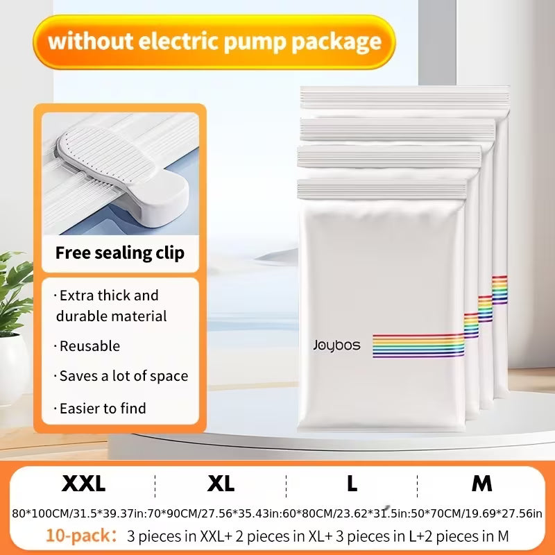 10-Piece Vacuum Storage Bags for Clothing & Bedding