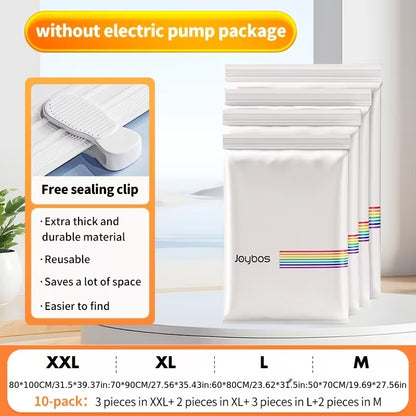 10-Piece Vacuum Storage Bags for Clothing & Bedding