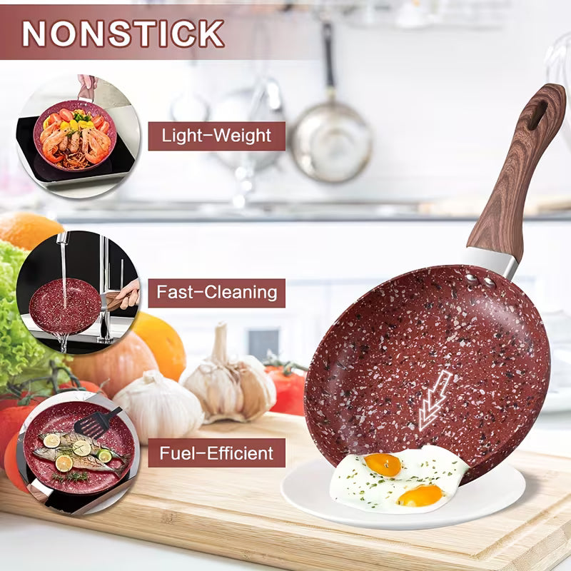 12-Inch Nonstick Fry Pan with Lid – Induction Compatible Aluminum Skillet