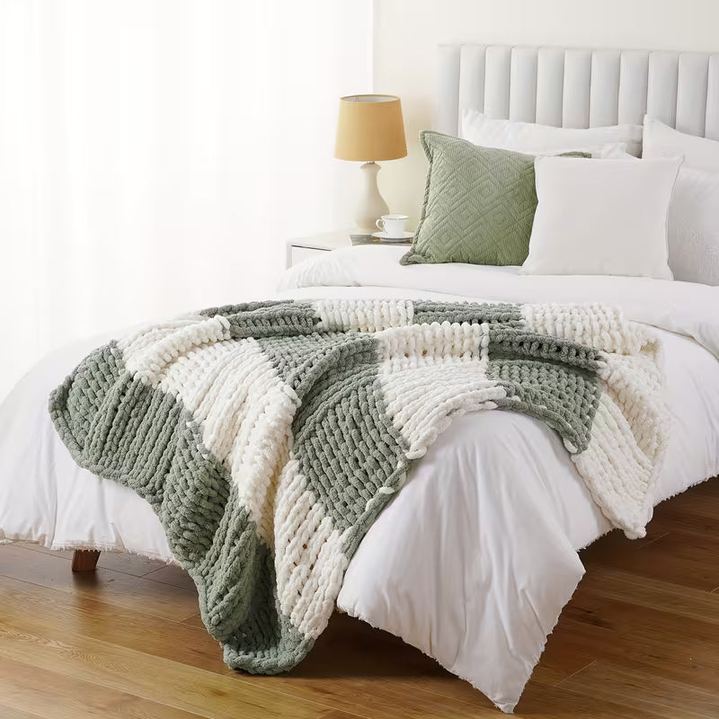 50 × 60 Inch Chunky Chenille Throw Blanket