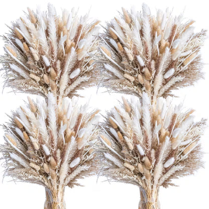 615-Piece Pampas Grass Decor Bouquet – Boho Dried Floral Arrangement