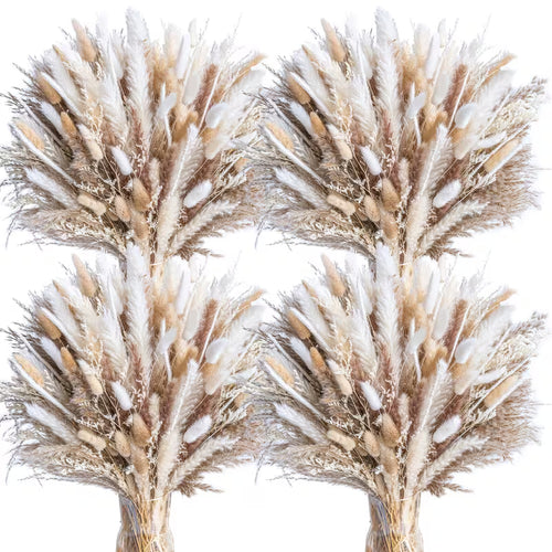 615-Piece Pampas Grass Decor Bouquet – Boho Dried Floral Arrangement