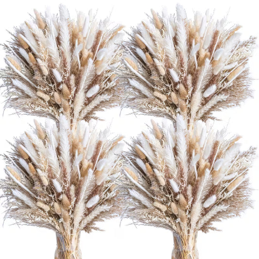 615-Piece Pampas Grass Decor Bouquet – Boho Dried Floral Arrangement
