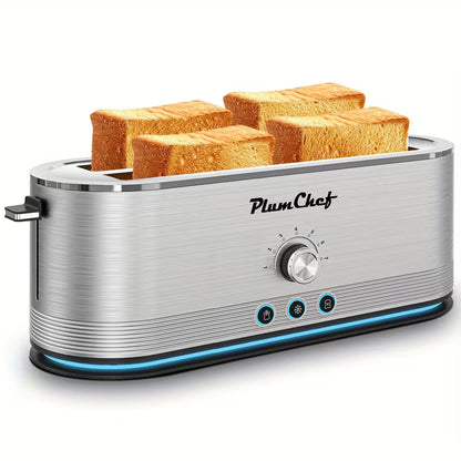 4-Slice Stainless Steel Toaster with 6 Browning Levels