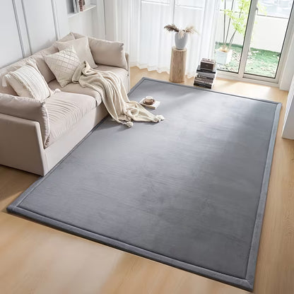 3CM Thick Coral Velvet Tatami Floor Mat, Soft Padded Japanese-Style Rug for Kids’ Playroom & Living Room