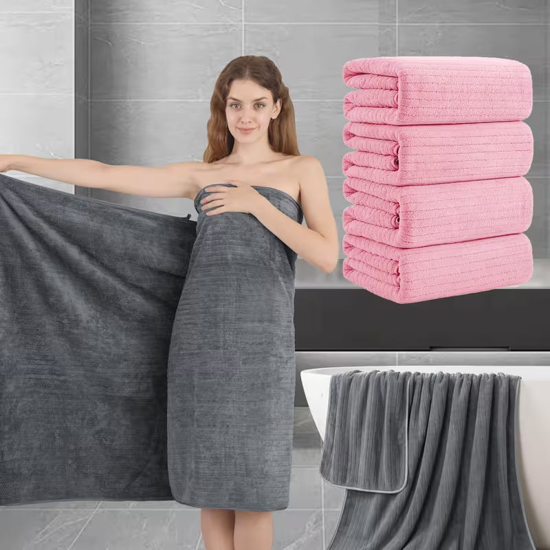 4-Pack Extra Large Bath Sheet Towels – 35 × 70 Inch Ultra Soft Microfiber