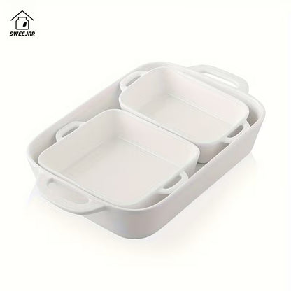 Rectangular Porcelain Bakeware Dish – 12.8 × 8.9 Inch